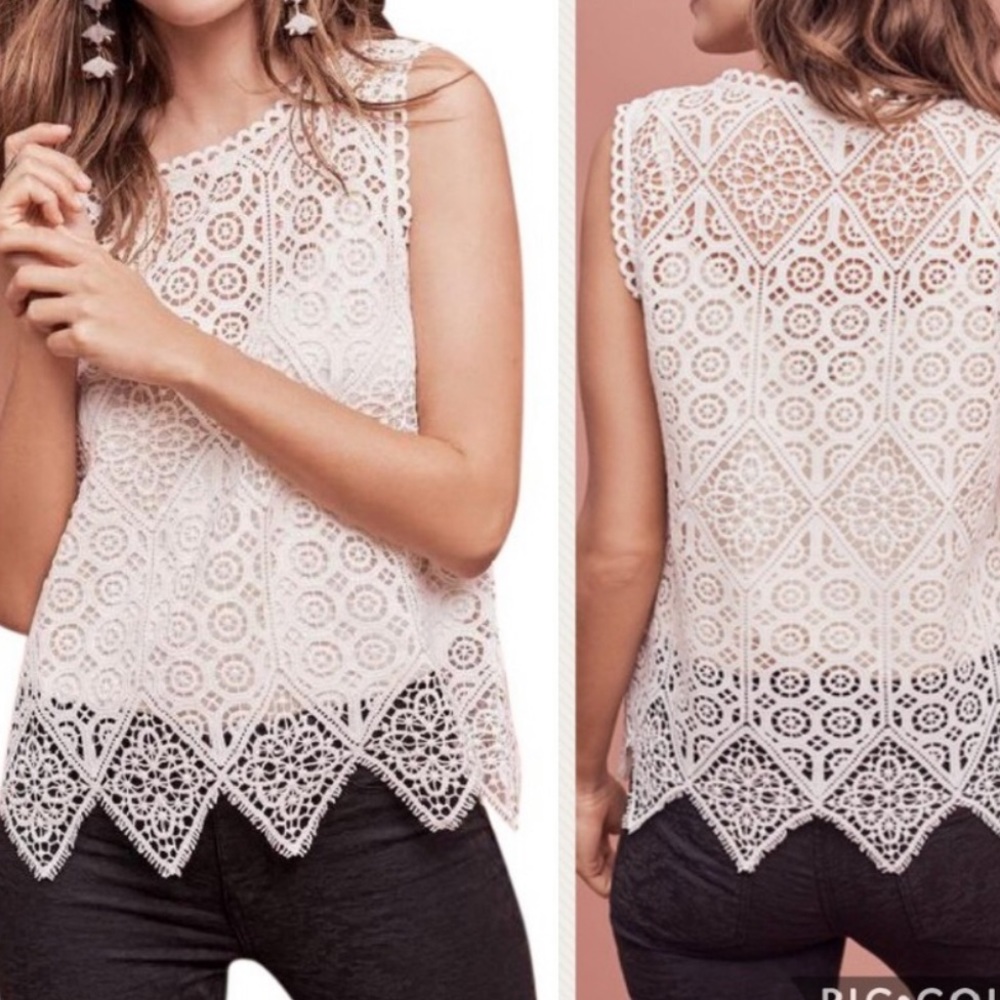 Beautiful Lace Anthropologie Tank